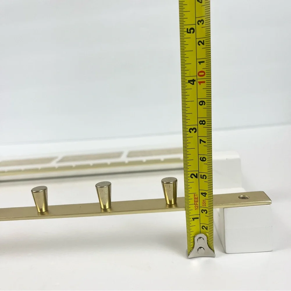 Jewelry Accessory Frame by Hives & Honey White and Gold Wall Mounting Organizer